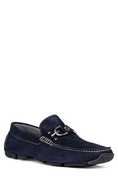 Shop Donald Pliner Moc Toe Driving Loafer In Navy