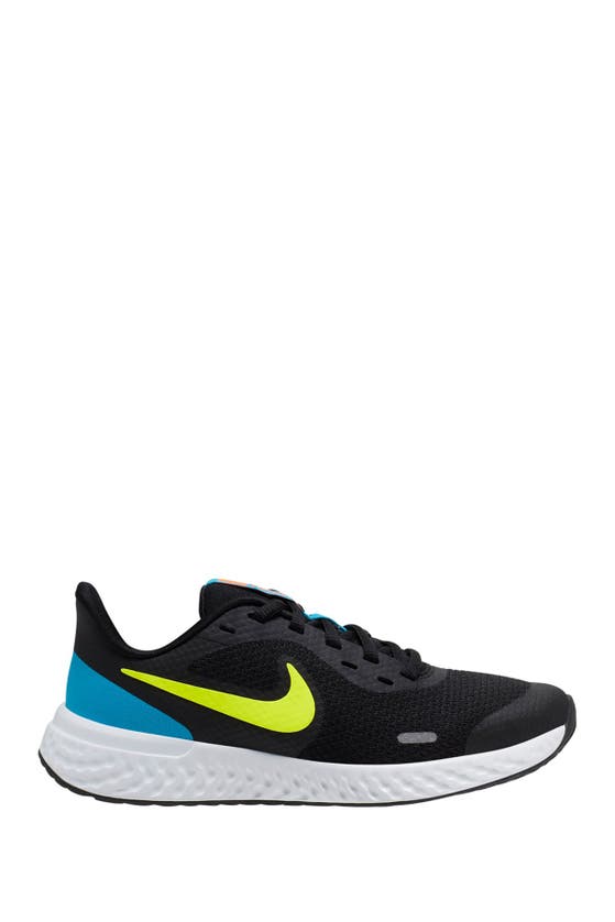 Nike Kids' Revolution 5 Sneaker In 076 Black/lmnvnm