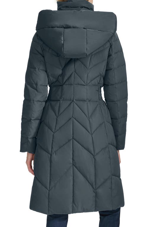 Cole Haan Signature Taffeta Puffer Coat With Quilted Zip Bib In Graphite