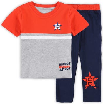 Outerstuff Toddler Navy/Orange Houston Astros Batters Box T-Shirt & Pants  Set