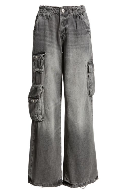 Shop Bdg Urban Outfitters Y2k Low Rise Cargo Jeans In Grey