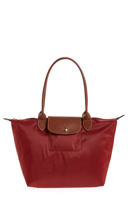 Longchamp Le Pliage Small Nylon Shoulder Tote Bag In Red