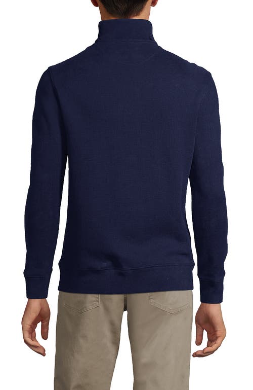 LANDS' END LANDS' END BEDFORD RIB QUARTER ZIP SWEATER