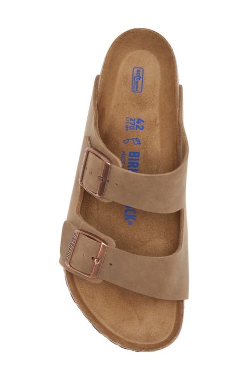 Shop Birkenstock Arizona Soft Slide Sandal In Tobacco Oiled Leather