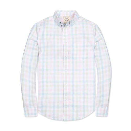 Hope & Henry Men's Organic Long Sleeve Seersucker Button Down Shirt in Easter Check at Nordstrom