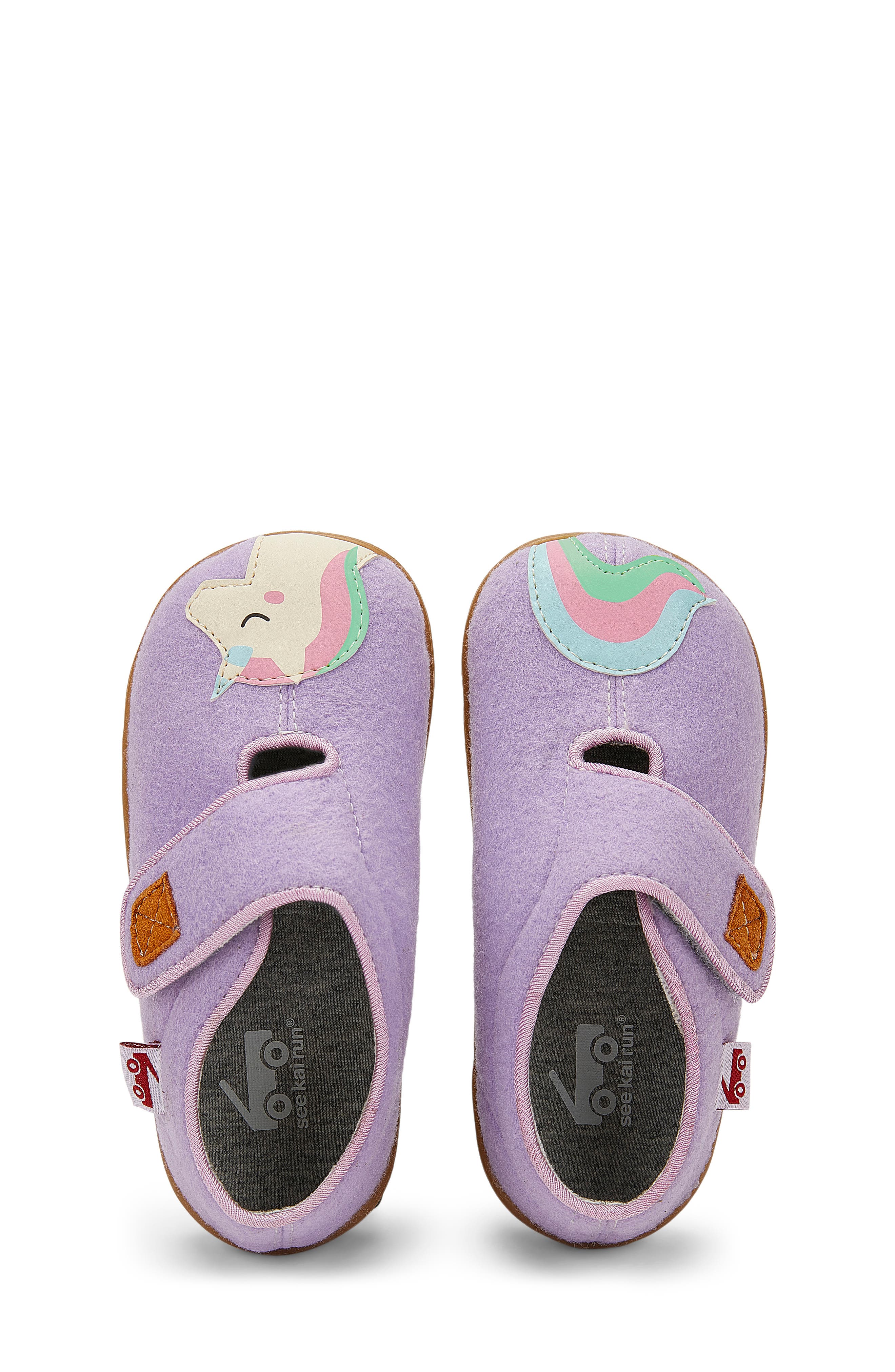 See Kai Run  Cruz II Slippers for Kids  Purple Unicorn  5