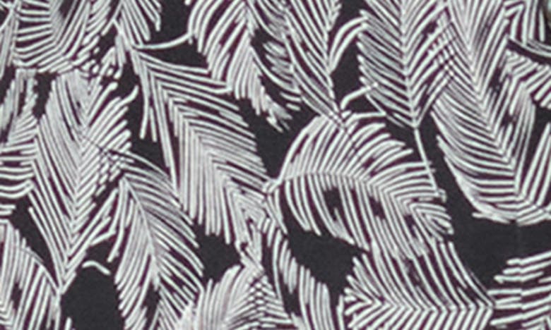 Shop Bugatchi Ooohcotton® Cole Leaf Print Camp Shirt In Black