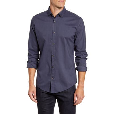 Mizzen+Main Ludlow Classic Fit Button-Down Performance Shirt Blue
