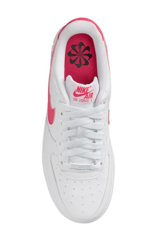 Nike Air Force 1 '07 Fq7626-100 Sneaker Womens White Lace Up Casual Shoes Nr8422 In White/aster Pink