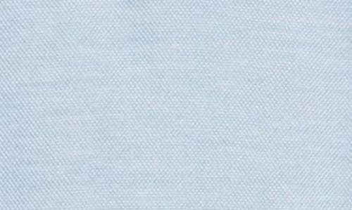 Isaia Silk Piqué Polo In Light Blue