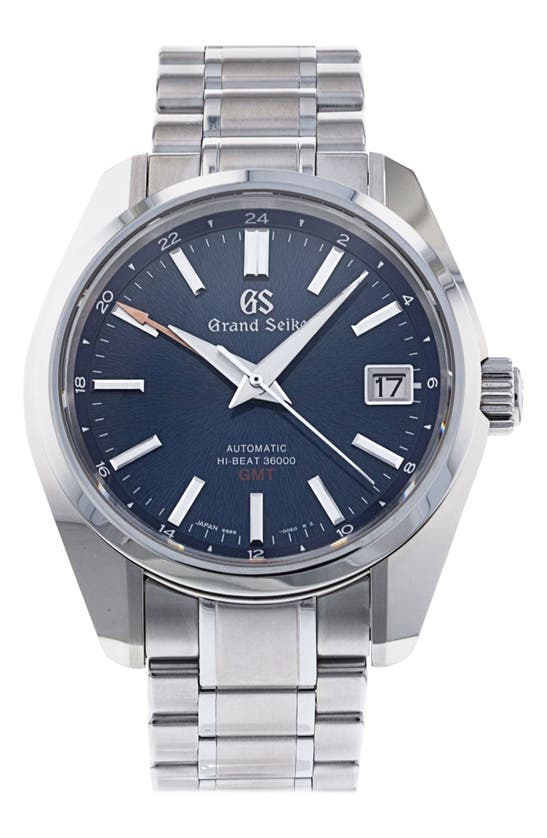 Shop Watchfinder & Co. Grand Seiko  Heritage Collection Bracelet Watch, 40mm In Silver / Blue