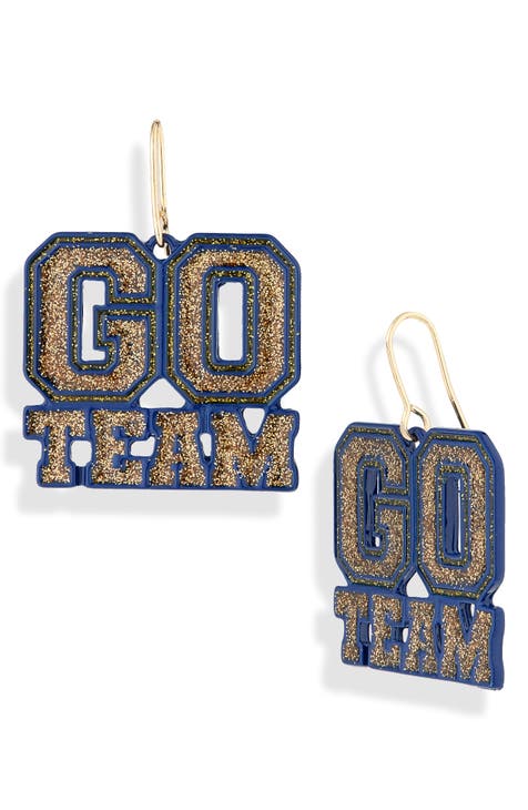 Go Team Varsity Drop Earrings