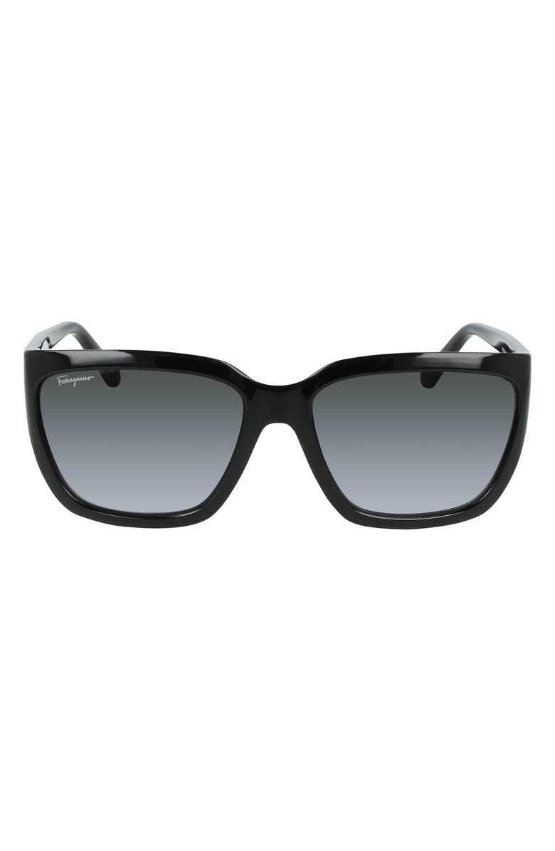 Ferragamo Salvatore Ferragamo Classic Logo 59mm Gradient Rectangle Sunglasses Nordstromrack 
