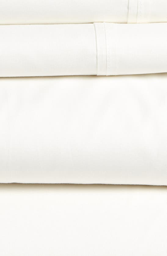 Shop Hotel Espalma 300 Thread Count Cotton Percale Sheet Set In White