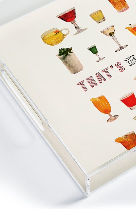 Deny Designs That's The Spirit Decorative Tray In Beige