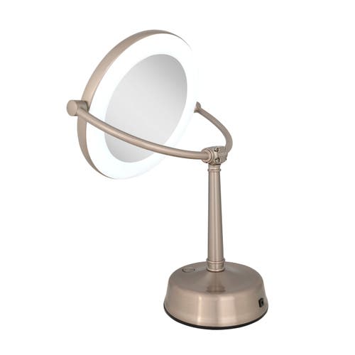 Zadro Lexington Lighted Makeup Mirror With 10x/1x Magnification In Rose Gold