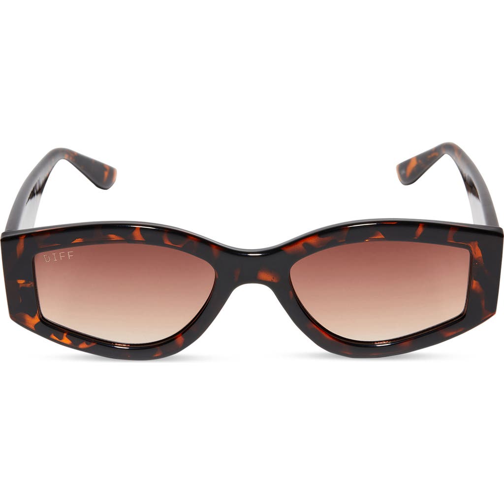 Diff 55mm Kai Slim Sunglasses In Dark Tortoise