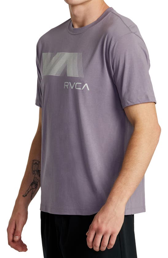 Shop Rvca Va Blur Performance Graphic Tee In Purple Sage