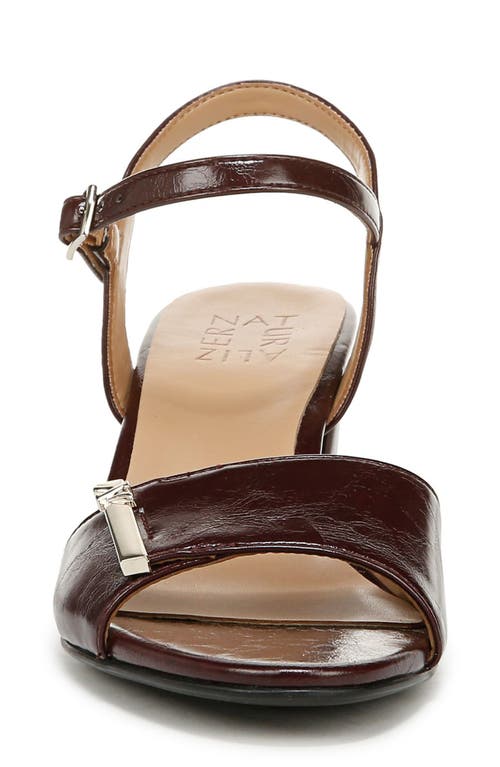 Naturalizer Bristol-ornament Ankle Strap Block Heel Sandals In Merlot Red