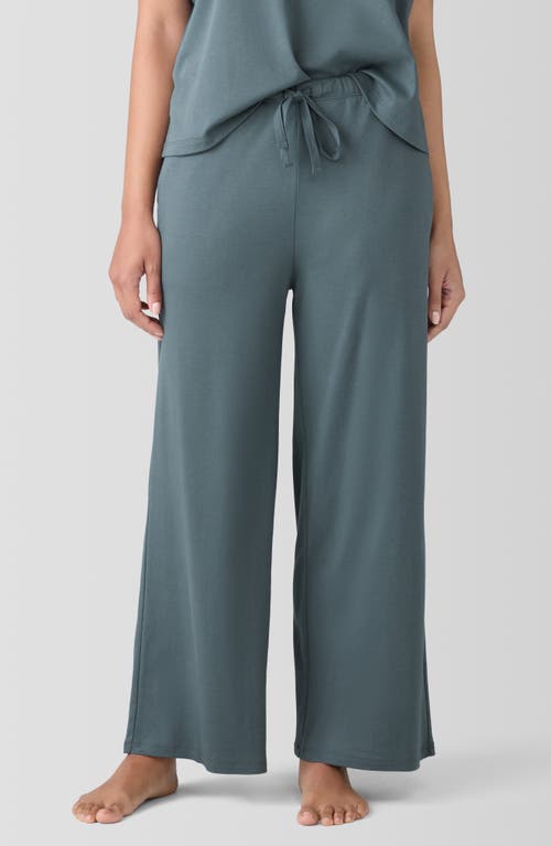 EILEEN FISHER SLEEP Organic Cotton Wide Ankle Sleep Pants in Eucalyptus 