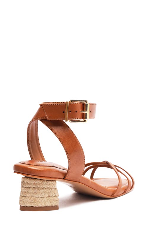 Schutz Alexandra Leather Ankle-strap Sandals In Miele