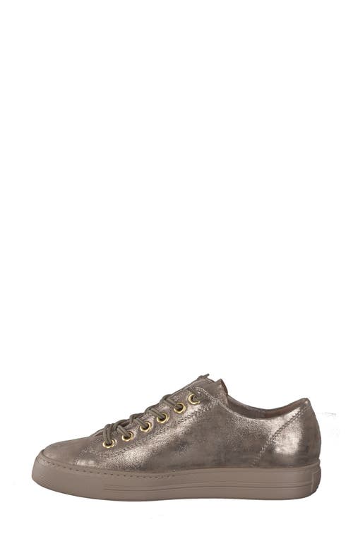 Shop Paul Green Hadley Platform Sneaker In Champagne Glossy Antic