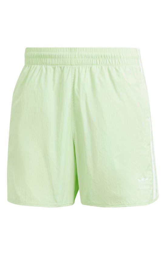 Shop Adidas Originals Sprinter Shorts In Semi Green Spark