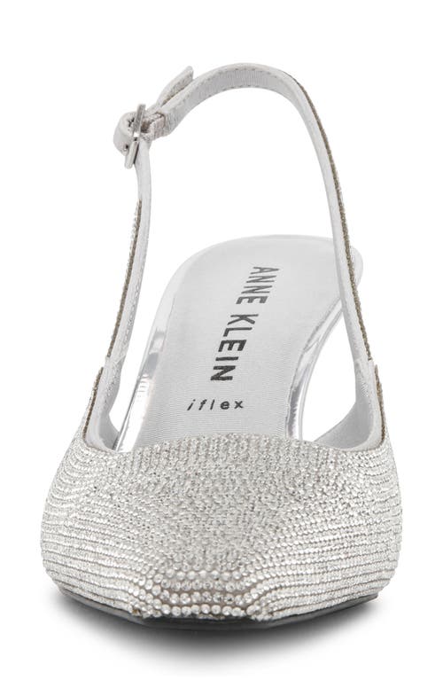 Anne Klein Rosel Slingback Pump In Silver Crystal