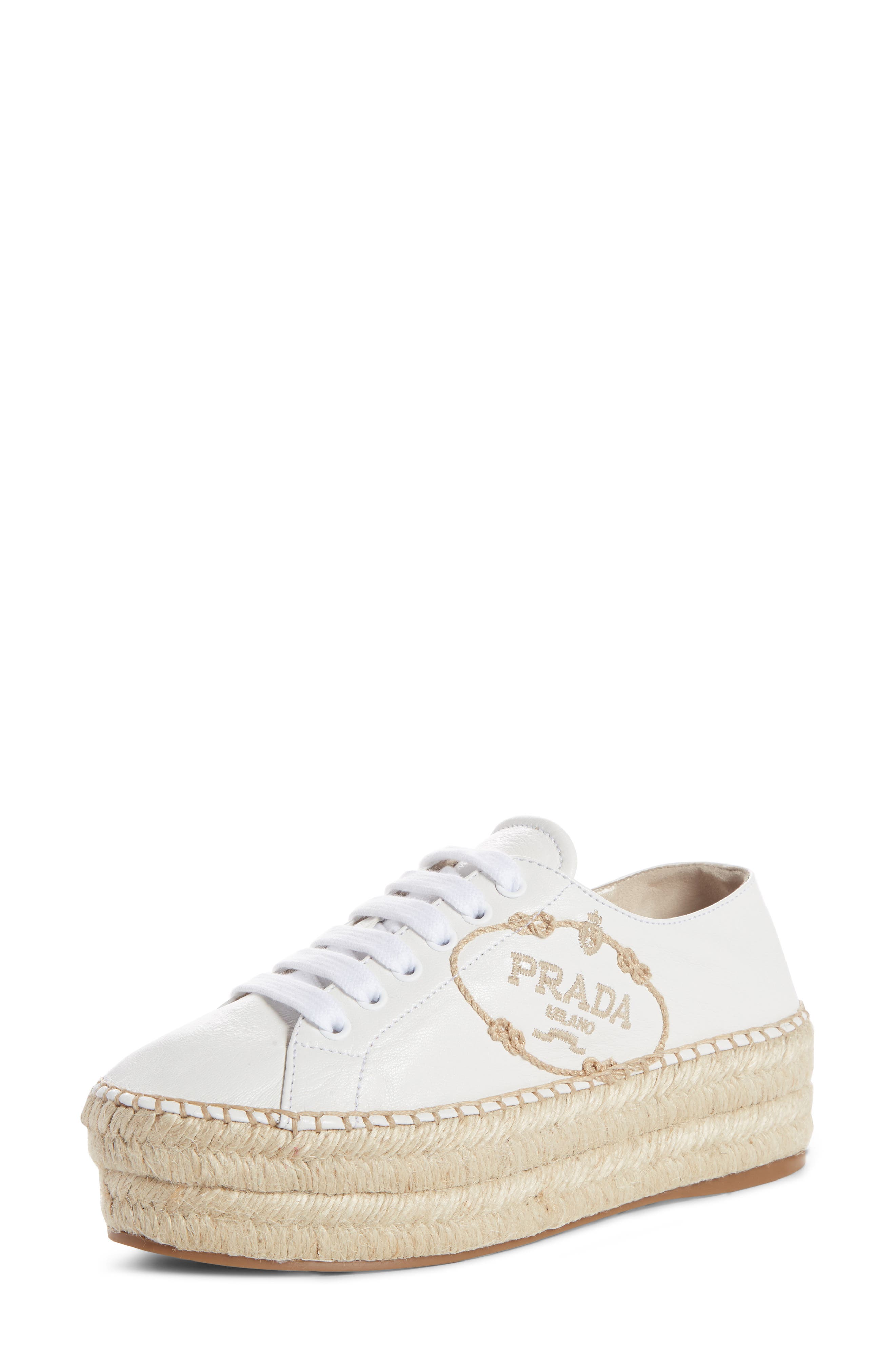 prada espadrille platform sneakers