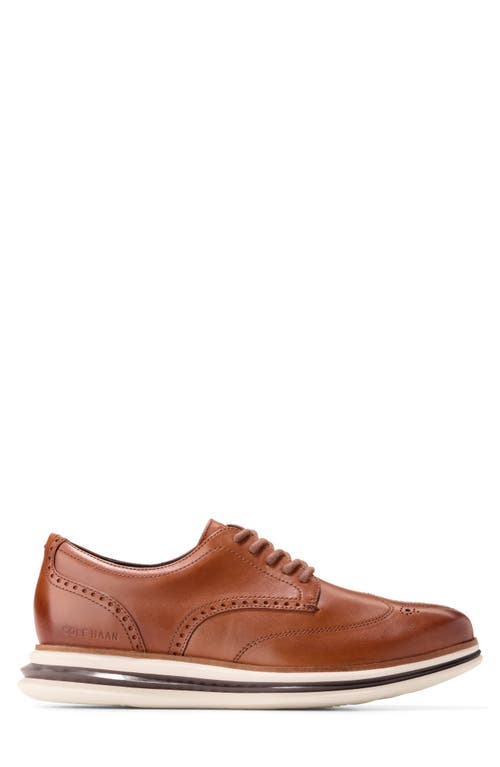 Shop Cole Haan Original Grand Energy One Wing Oxford In British Tan