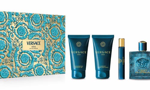 Shop Versace Eros Eau De Parfum 4-piece Gift Set $195 Value In No Color