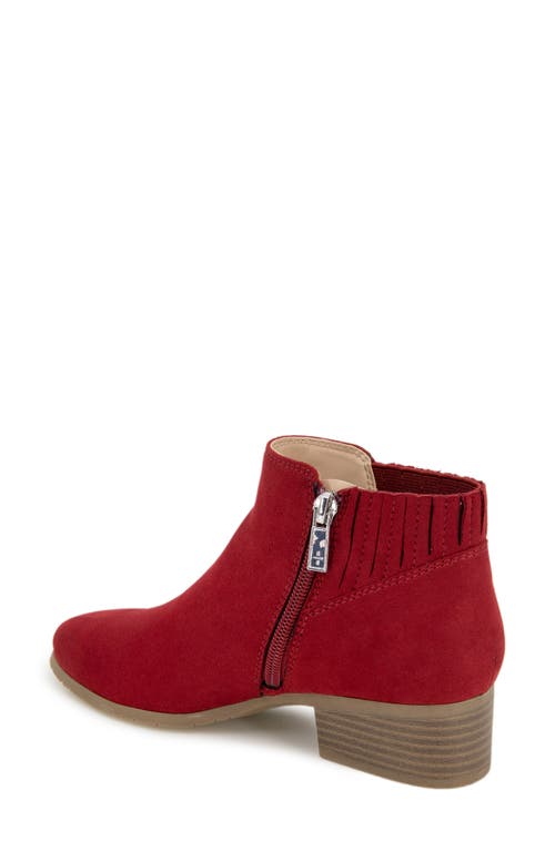 Reaction Kenneth Cole Shea Zip Ankle Boot In Rio Red Micro