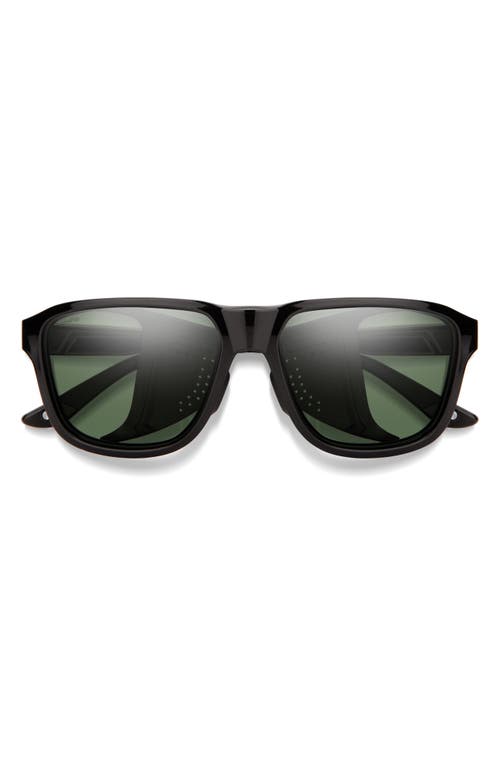 Embark 58mm ChromaPop Polarized Square Sunglasses in Black /Gray Green