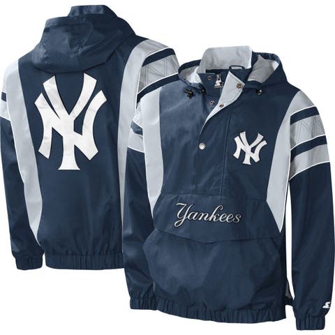 Men's New York Yankees Starter Cream The Captain II Full-Zip Jacket