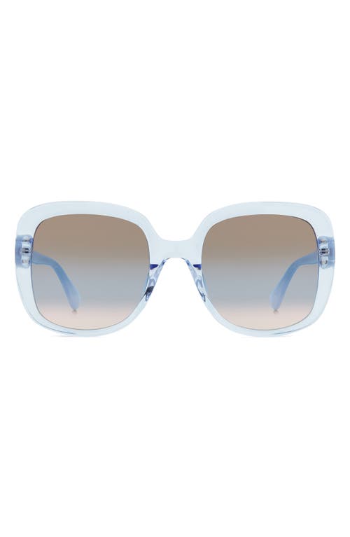 Kate Spade New York wenonags 56mm square sunglasses in Blue /Brown Blue at Nordstrom