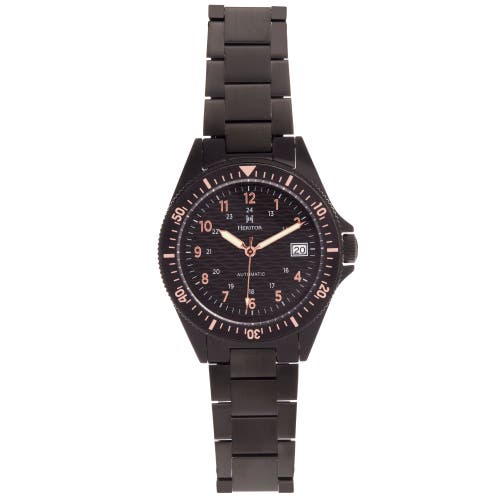 Shop Heritor Automatic Calder Bracelet Watch W/date In Black