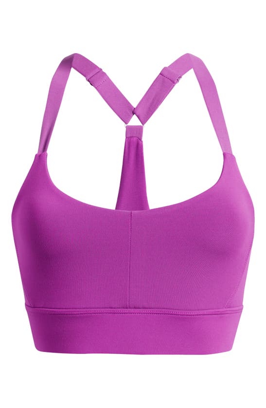 Shop Beyond Yoga Powerbeyond Strive Longline Sports Bra In Violet Berry