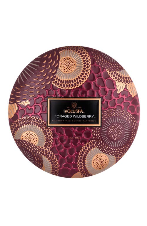 Voluspa Foraged Wildberry Three-wick Tin Candle In Foraged Wildberry