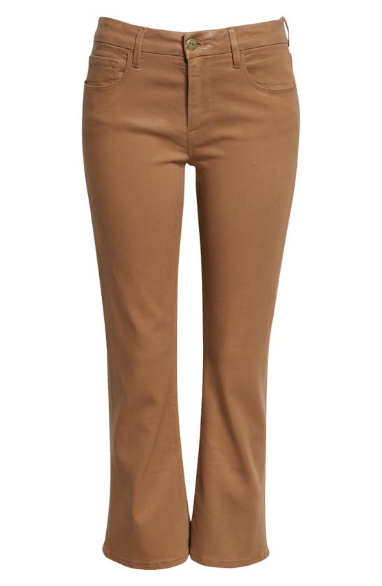 Frame Le Crop Coated Mini Bootcut Jeans In Vicuna