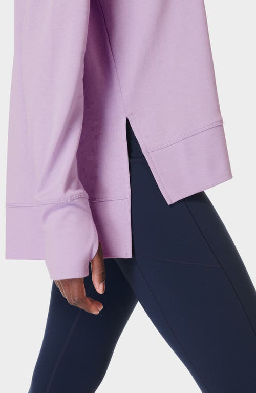 Shop Sweaty Betty After Class Sweatshirt In Midnight Cherry Purple