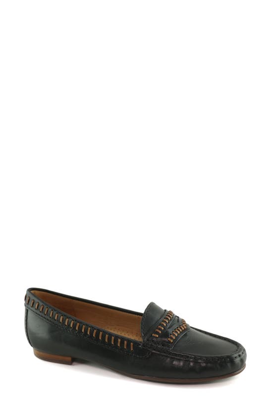 Driver Club Usa Maple Ave Penny Loafer In Black Nappa Soft