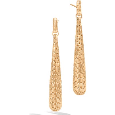 John Hardy Classic Chain 18K Gold Drop Earrings