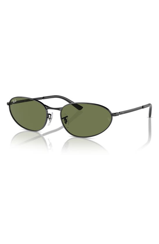 Ray Ban 59mm Irregular Oval Sunglasses In Black