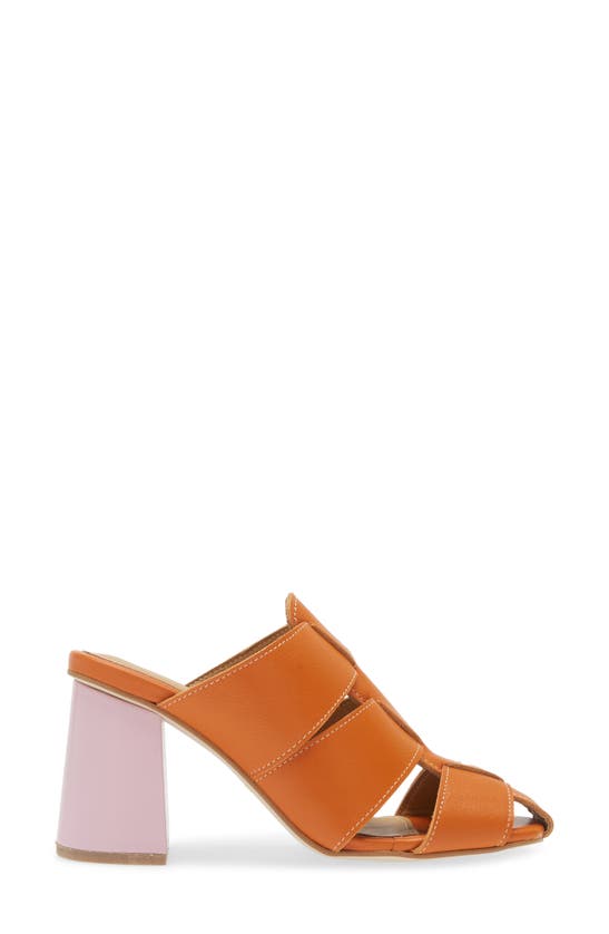 Shop Shekudo Waratah Block Heel Sandal In Orange Pink