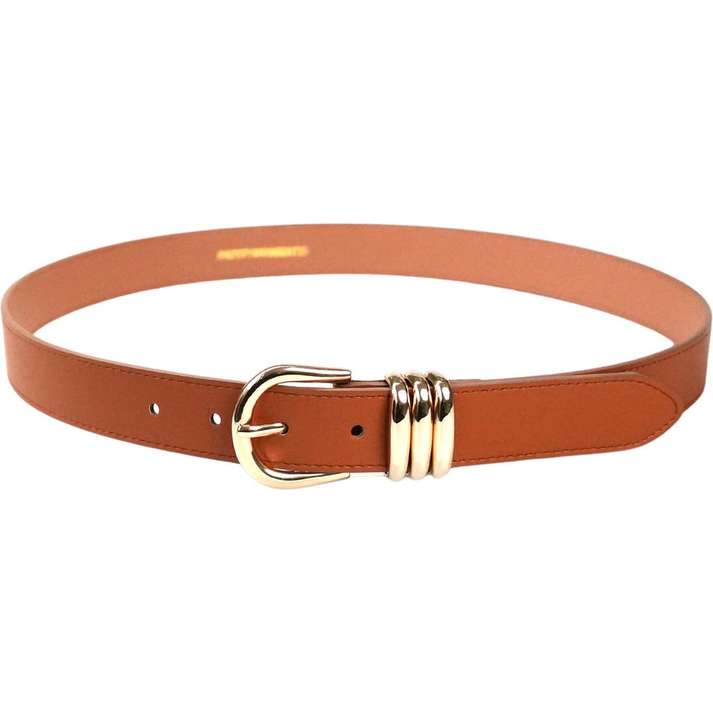 Petit Moments Polished Belt In Brown/gold