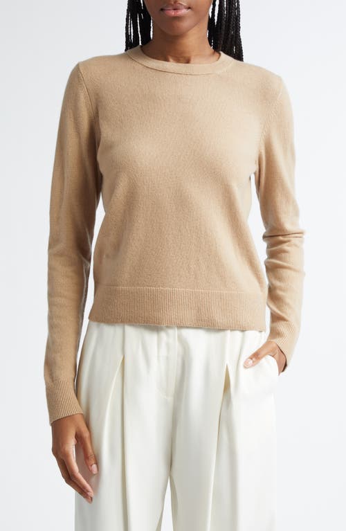 Shop Vince Classic Crewneck Cashmere Sweater In Camel