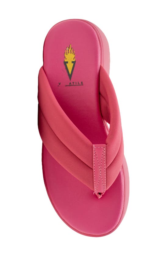 Shop Volatile La Paz Water Resistant Platform Flip Flop In Fuchsia