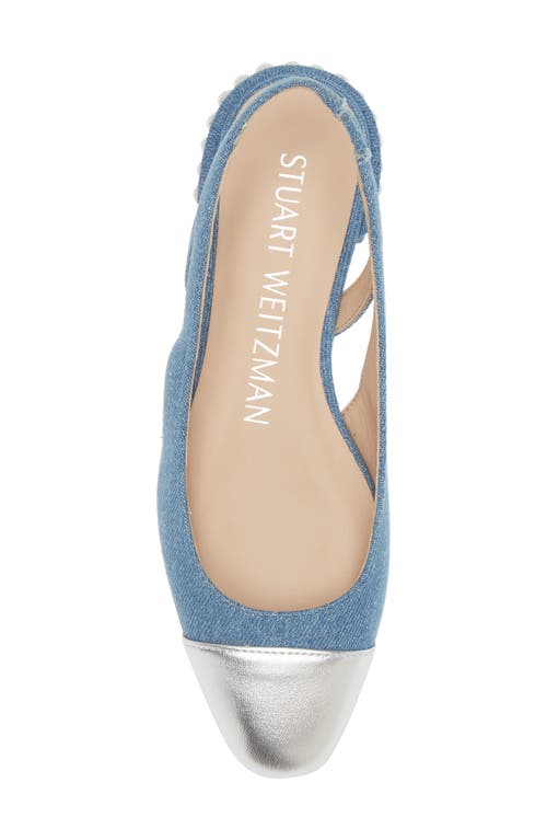 Shop Stuart Weitzman Pearl Genuine Calf Hair Slingback In Washed/silver