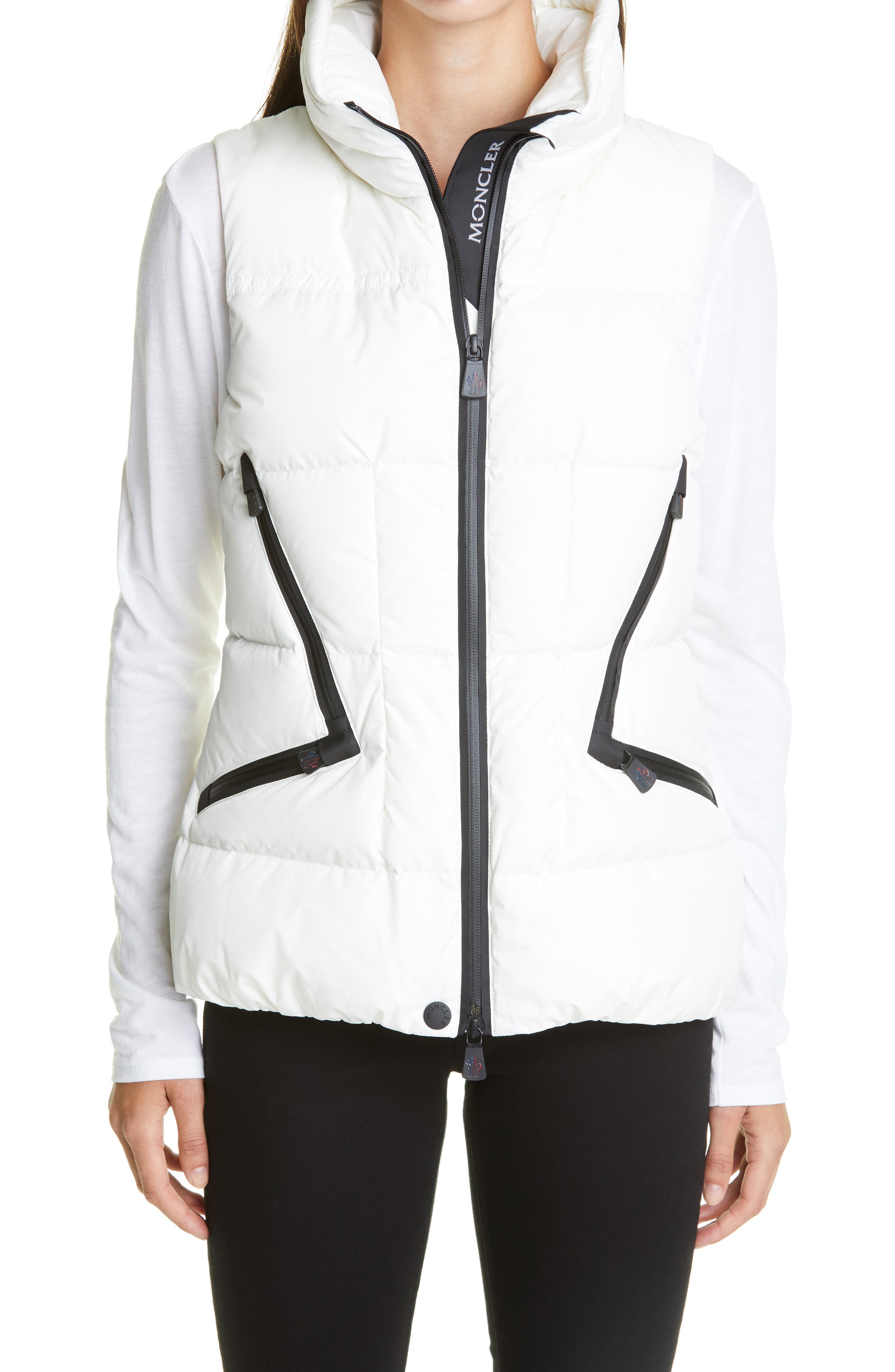 womens cream moncler coat