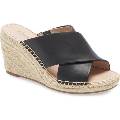 Charles By Charles David Neutron Espadrille Wedge Slide Sandal, Black